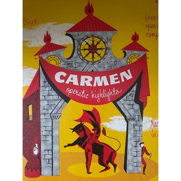 Carmen Operatic Highlights, Vintage 10" 33 1/3 RPM Records - Picture 5 of 9